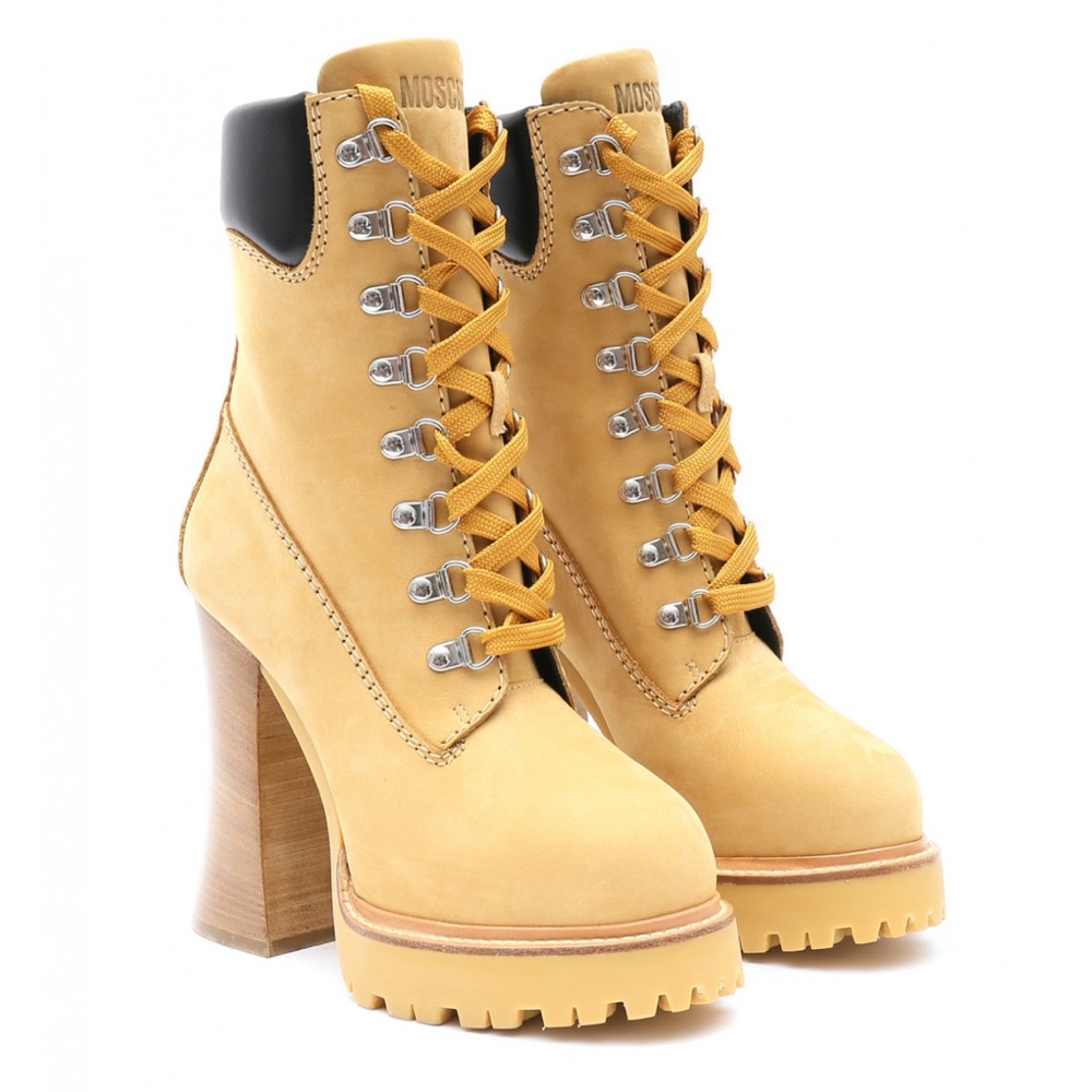 Moschino platform lace up ankle boot